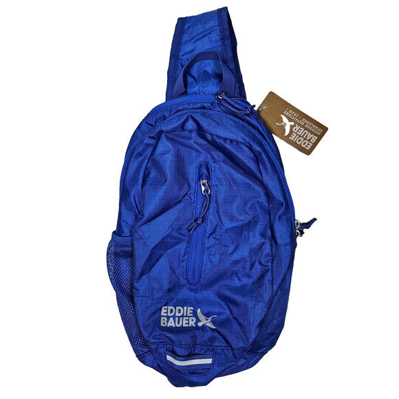 Eddie Bauer Stowaway Packable Sling 3.0 Cobalt 10L Lightweight Outdoors Hike - Picture 1 of 14